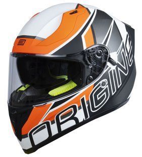 Мотошолом Origine Strada Competition Fluo Orange White Matt