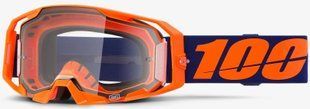 Маска кросова 100% ARMATIC Goggle Neon Orange Clear Lens