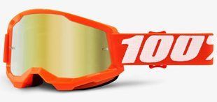 Маска кросова 100% STRATA 2 Goggle Orange - Mirror Gold Lens, Mirror Lens