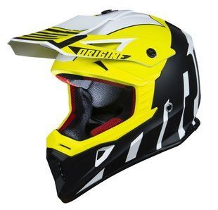 Мотошолом Origine Hero Thunder Fluo Yellow Black White Matt