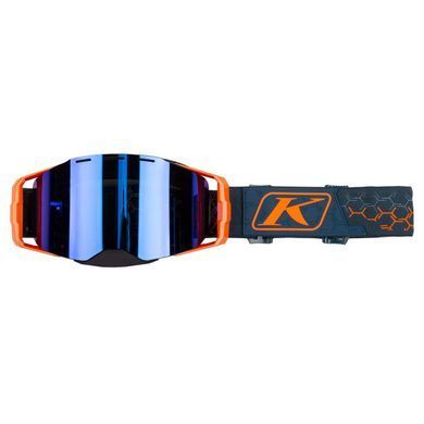 Маска кроссовая Klim Edge Off-Road Hex Striking Petrol Smoke Blue Mirror