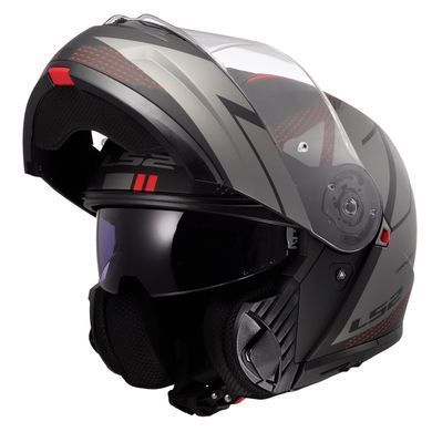 Мотошолом LS2 FF908 Strobe 2 Code Black Grey M