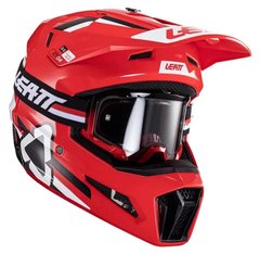 Мотошлем LEATT Helmet Moto 3.5 + Goggle Red M