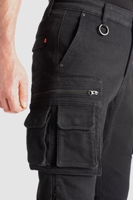 Мотоджинси PandoMoto Desert Cargo Black W29-L32