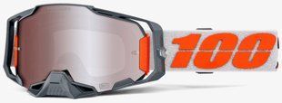 Маска кросова 100% ARMEGA HiPER Goggle Silver HiPER Silver Lens