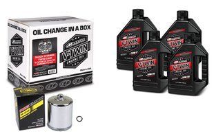 Комплект для заміни оливи Maxima V-TWIN TWIN-CAM Quick Change Kit - Syntetic Chrome, 20w-50