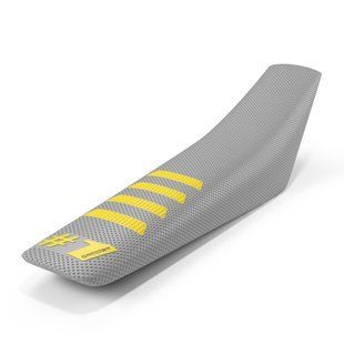 Чохол для мотосидіння Onegripper - RIBBED Light Grey/Yellow