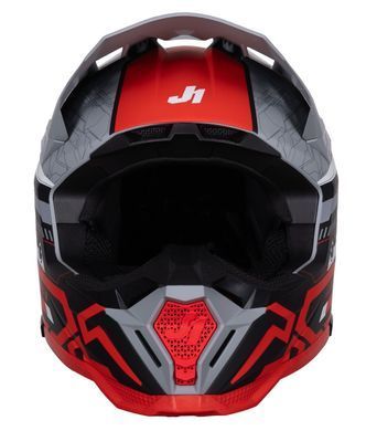 Мотошолом Just1 J40 Mission Red Grey Matt L