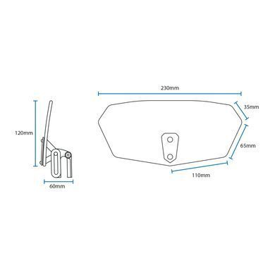 Вітровик Oxford Windshield - Clear 260 X 125mm