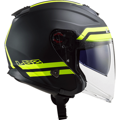 Мотошлем LS2 OF521 Infinity Hyper Matt Titanium Hi-Vis Yellow