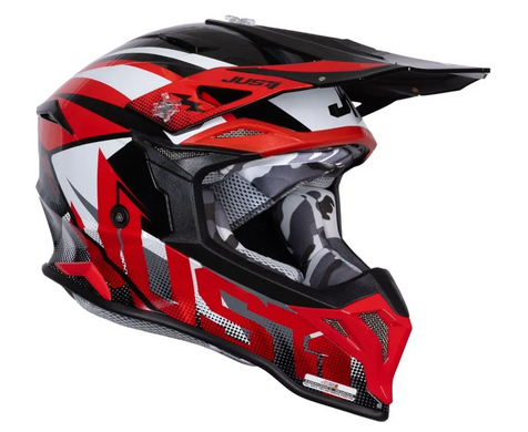 Мотошолом Just1 J39 Revo Red White Black Gloss S
