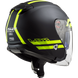 Мотошлем LS2 OF521 Infinity Hyper Matt Titanium Hi-Vis Yellow