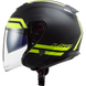 Мотошлем LS2 OF521 Infinity Hyper Matt Titanium Hi-Vis Yellow