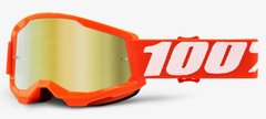 Детские мотоочки 100% STRATA 2 Youth Goggle Orange - Mirror Gold Lens, Mirror Lens
