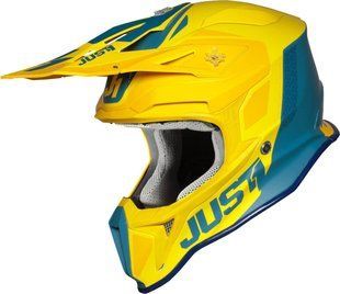 Мотошолом Just1 J18 Pulsar Yellow - Blue - Matt M