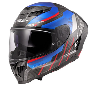 Мотошлем LS2 FF807 Dragon Trax Blue Red (XXL)