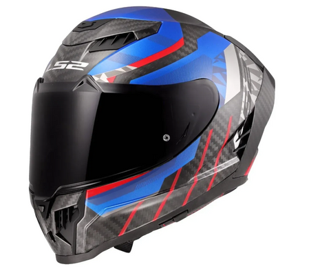 Мотошолом LS2 FF807 Dragon Trax Blue Red (XXL)
