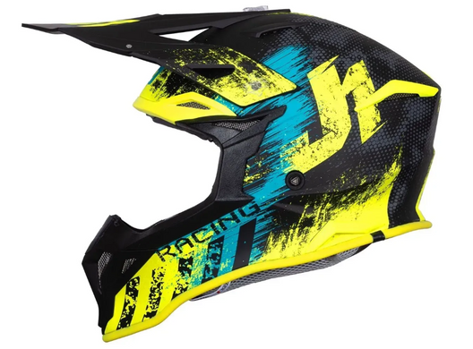 Мотошолом Just1 J39 Storm Blue Fluo Yellow Black Matt S