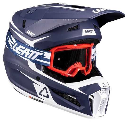 Шолом LEATT Moto 3.5 Helmet + Goggle Blue S - купить Шолом LEATT