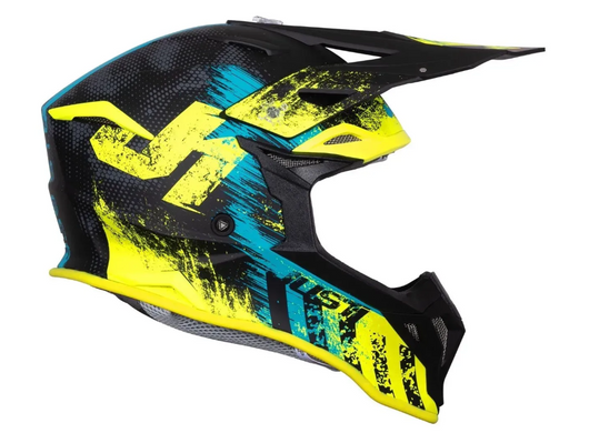 Мотошолом Just1 J39 Storm Blue Fluo Yellow Black Matt S