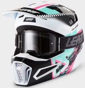Мотошолом LEATT 3.5 + Маска Pink XS