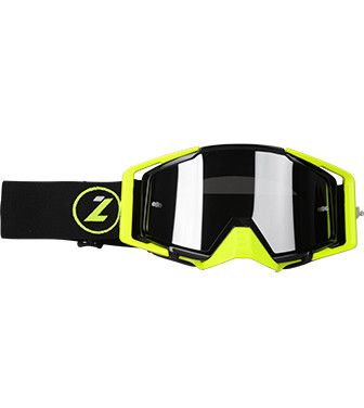 Маска кросова LAZER Goggle Race Style Black Yellow - Mirror Silver Lens