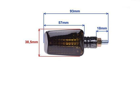 Повороти чорні mini carbone AL12857