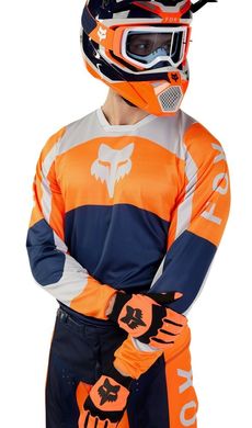 Детская джерси FOX YTH 180 NITRO JERSEY Flo Orange YL