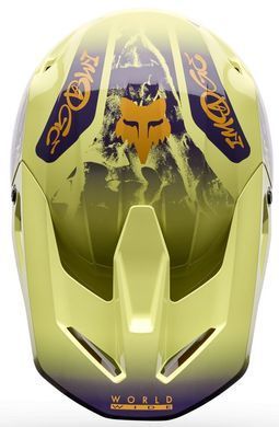 Мотошолом FOX V1 - IMAGE PRINT Yellow L