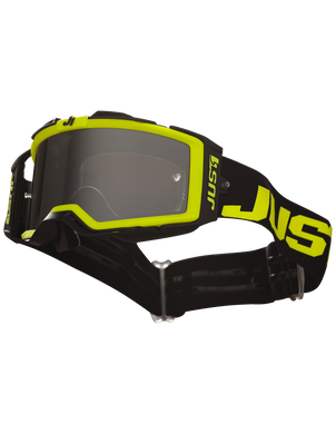 Маска кросова Just1 Nerve Absolute Black Yellow Fluo