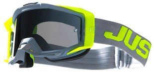 Маска кросова Just1 Goggle Iris 2.0 Logo Grey - Yellow Fluo Mirror Silver Len