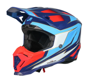 Мотошолом Just1 J40 Speed Red White Blue Gloss XS