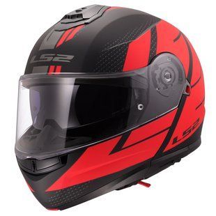 Мотошолом LS2 FF908 Strobe 2 Code Matt Black Red S