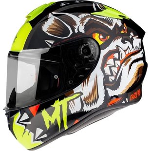 Мотошлем MT TARGO Crazydog G3 Gloss Fluor Yellow XS