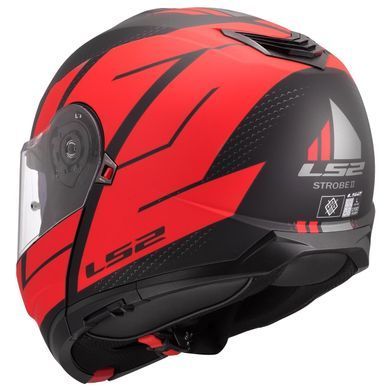 Мотошолом LS2 FF908 Strobe 2 Code Matt Black Red L