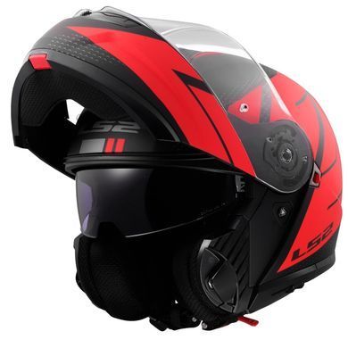 Мотошолом LS2 FF908 Strobe 2 Code Matt Black Red L