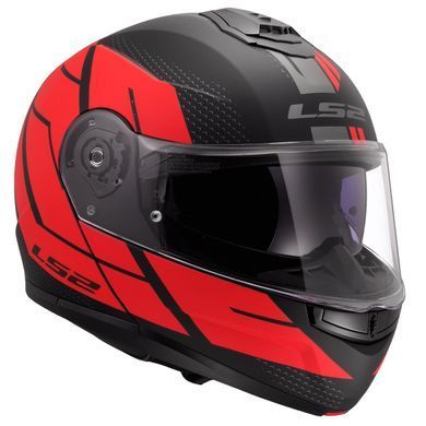 Мотошолом LS2 FF908 Strobe 2 Code Matt Black Red L