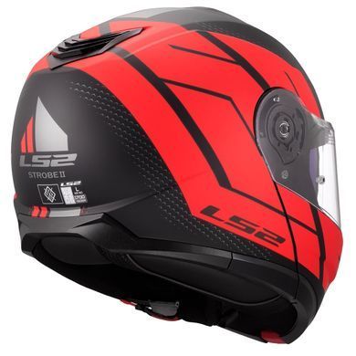 Мотошолом LS2 FF908 Strobe 2 Code Matt Black Red L
