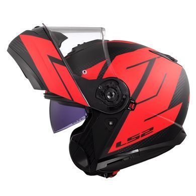 Мотошолом LS2 FF908 Strobe 2 Code Matt Black Red L