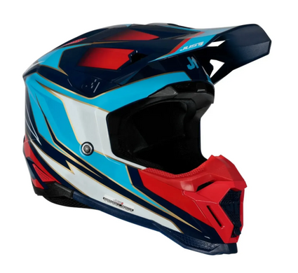 Мотошолом Just1 J40 Speed Red White Blue Gloss XS