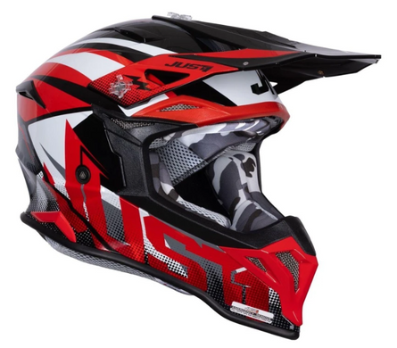 Мотошолом Just1 J39 Revo Red White Black Gloss L