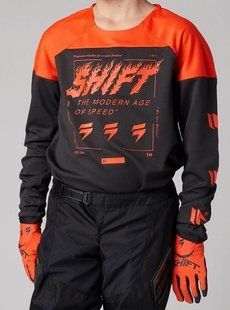 Підліткова джерсі SHIFT YOUTH WHITE LABEL FLAME JERSEY Flo Orange YM