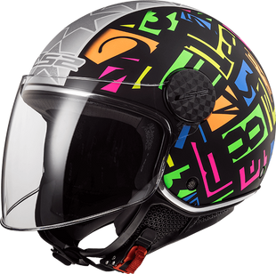 Мотошолом LS2 OF558 Sphere Lux Crisp Black Hi Vis Yellow