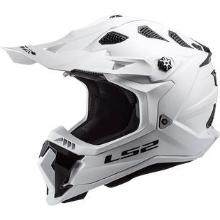 Мотошолом LS2 MX700 Subverter Evo Single Mono Gloss White S