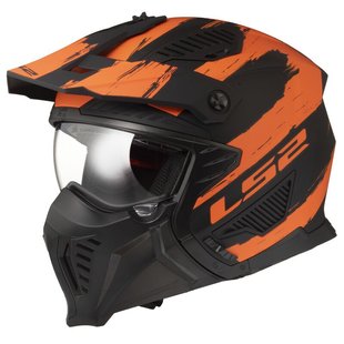 Мотошлем LS2 OF606 Drifter Mud Matt Black Orange L