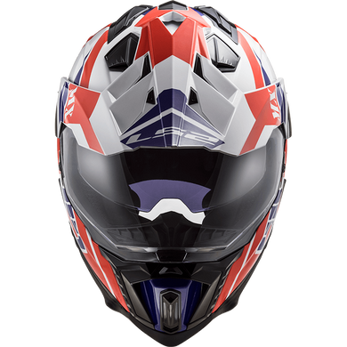 Мотошлем LS2 MX701 Explorer Atlantis White Red Blue S
