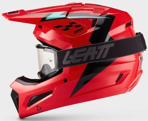 Мотошолом LEATT 3.5 + Маска Red XS