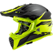 Мотошолом LS2 MX437 Fast EVO Roar Matt Black Hi-Vis Yellow L