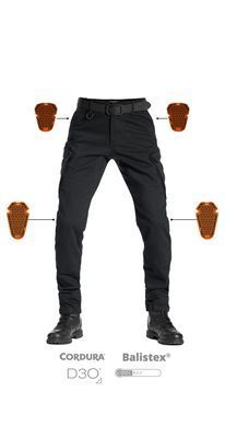 Мотоджинси PandoMoto Mark Black Cor&BALISTEX AAA+ W38-L34