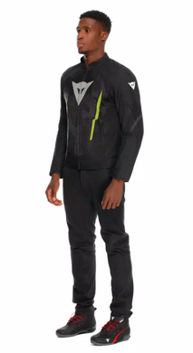 Мотокуртка Dainese HEROSPHERE AIR TEX JACKET BLACK WHITE YELLOW-FLUO 50